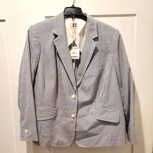 Anne Klein Women's Plus size Blazer Seersucker size 20W